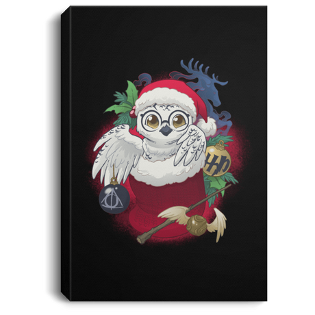 Housewares Black / 8" x 12" Stocking Stuffer HP Owl Premium Portrait Canvas