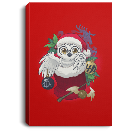 Housewares Red / 8" x 12" Stocking Stuffer HP Owl Premium Portrait Canvas