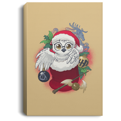 Housewares Tan / 8" x 12" Stocking Stuffer HP Owl Premium Portrait Canvas