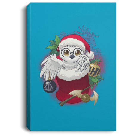 Housewares Turquoise / 8" x 12" Stocking Stuffer HP Owl Premium Portrait Canvas