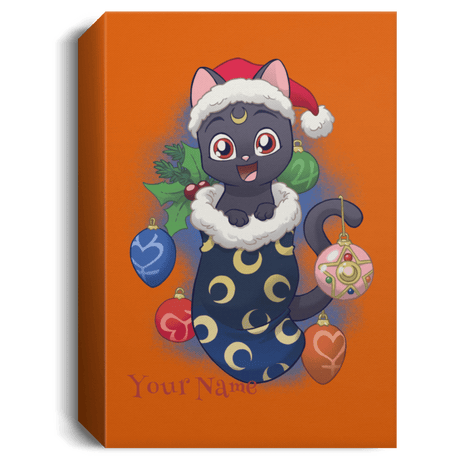 Housewares Burnt Orange / 16" x 24" Stocking Stuffer Luna Personalized Portrait Canvas