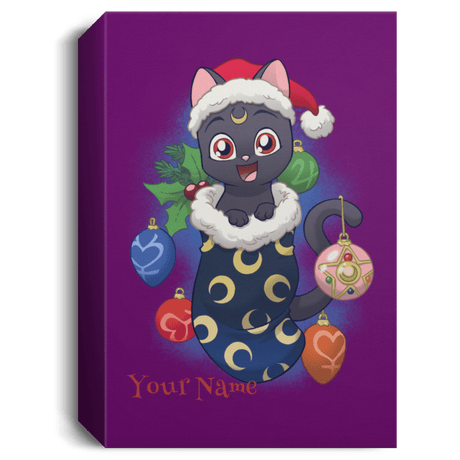 Housewares Purple / 16" x 24" Stocking Stuffer Luna Personalized Portrait Canvas