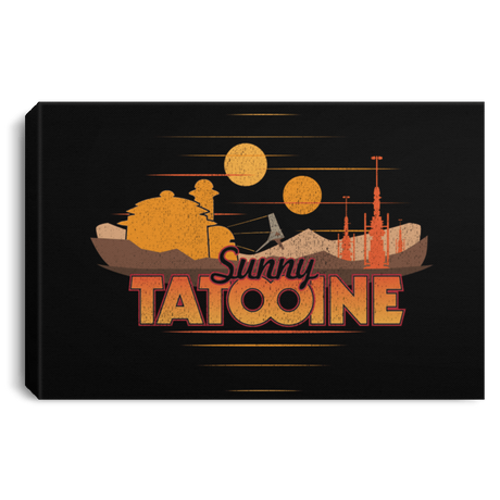 Housewares Black / 12" x 8" Sunny Tatooine Premium Landscape Canvas