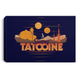 Housewares Navy / 12" x 8" Sunny Tatooine Premium Landscape Canvas