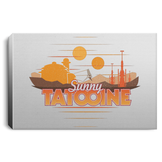 Housewares White / 12" x 8" Sunny Tatooine Premium Landscape Canvas