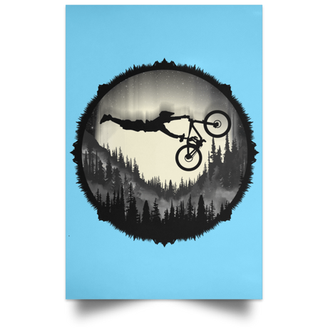 Housewares Columbia Blue / 12" x 18" Superman Bike Ride Portrait Poster