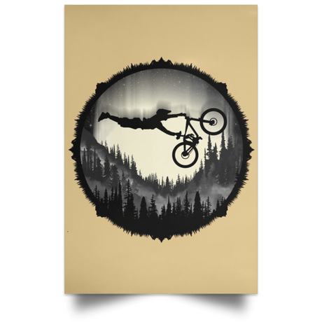 Housewares Tan / 12" x 18" Superman Bike Ride Portrait Poster