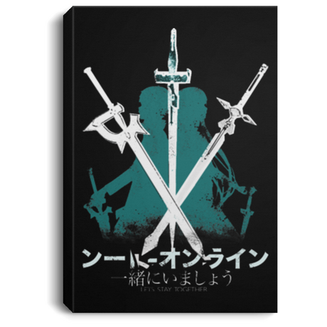 Housewares Black / 8" x 12" Sword Art Premium Portrait Canvas