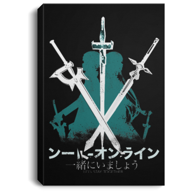 Housewares Black / 8" x 12" Sword Art Premium Portrait Canvas