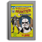Housewares Gray / 8" x 12" The Bounty Hunter Comic Premium Portrait Canvas