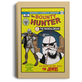 Housewares Tan / 8" x 12" The Bounty Hunter Comic Premium Portrait Canvas
