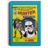 Housewares Turquoise / 8" x 12" The Bounty Hunter Comic Premium Portrait Canvas