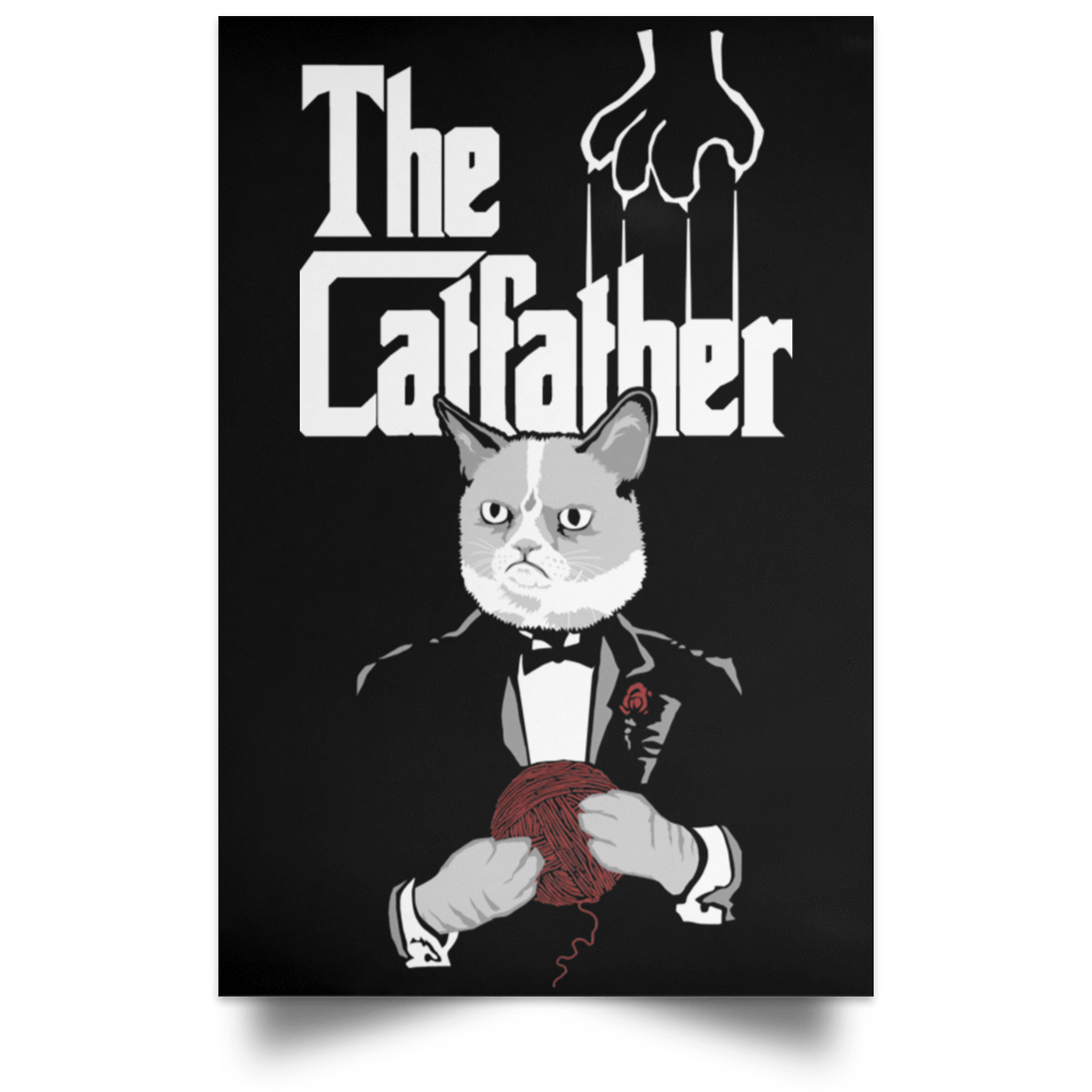 Housewares Black / 12" x 18" The Catfather Portrait Poster