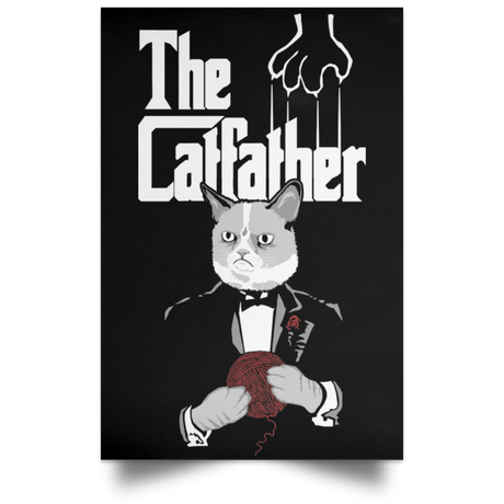 Housewares Black / 12" x 18" The Catfather Portrait Poster