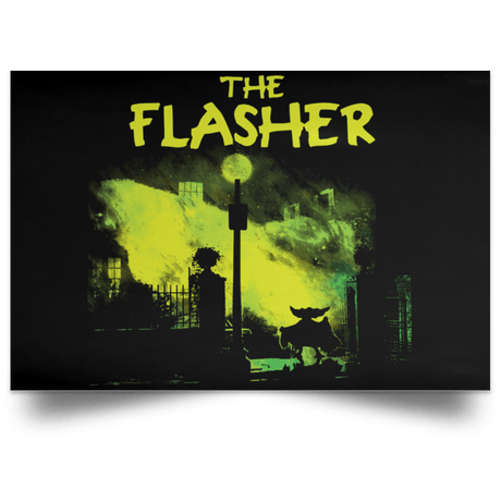 Housewares Black / 18" x 12" The Flasher Landscape Poster