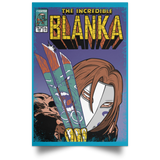Housewares Turquoise / 12" x 18" The Incredible Blanka Portrait Poster