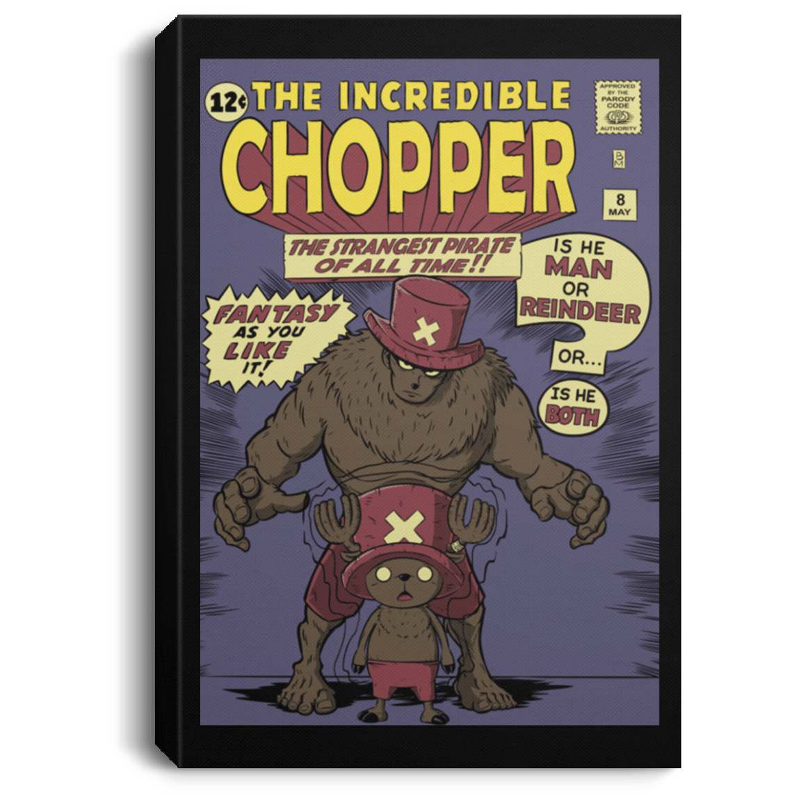 Housewares Black / 8" x 12" The Incredible Chopper Premium Portrait Canvas