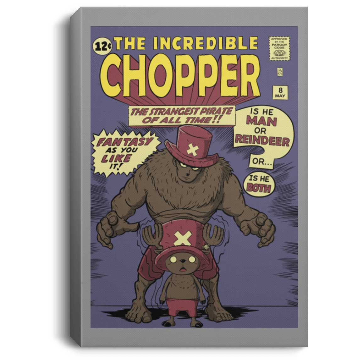 Housewares Gray / 8" x 12" The Incredible Chopper Premium Portrait Canvas