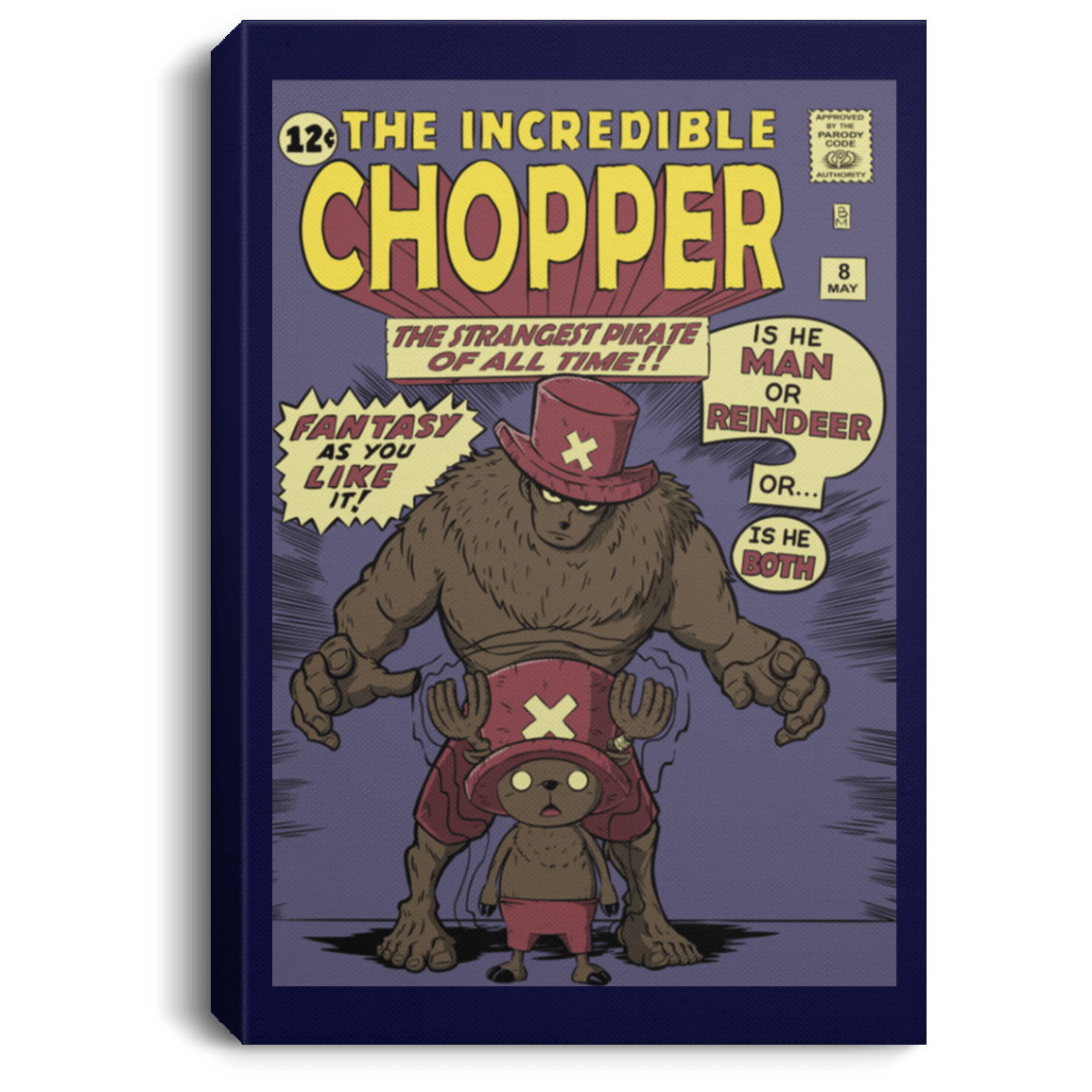 Housewares Navy / 8" x 12" The Incredible Chopper Premium Portrait Canvas