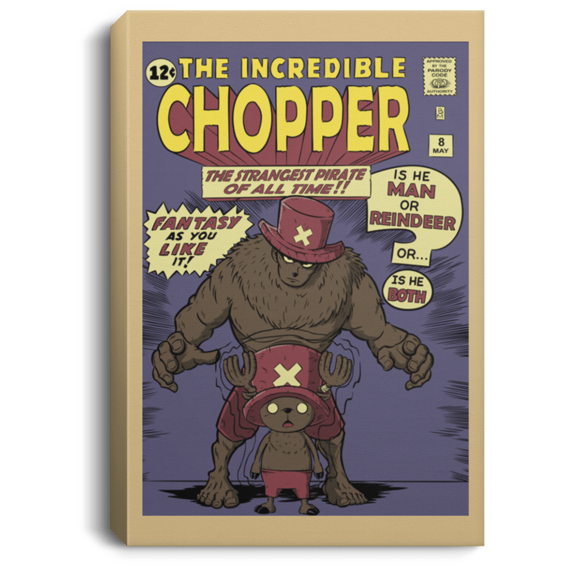 Housewares Tan / 8" x 12" The Incredible Chopper Premium Portrait Canvas