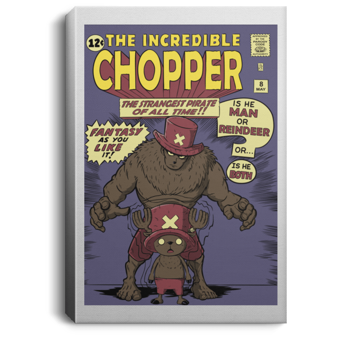 Housewares White / 8" x 12" The Incredible Chopper Premium Portrait Canvas