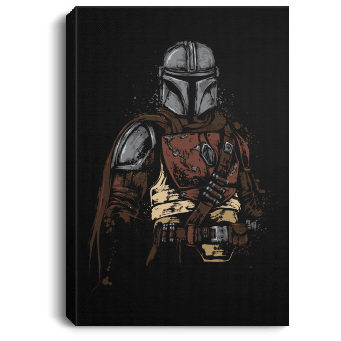 Housewares Black / 8" x 12" The Mandalorian Premium Portrait Canvas