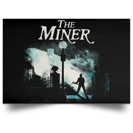 Housewares Black / 18" x 12" The Miner Landscape Poster