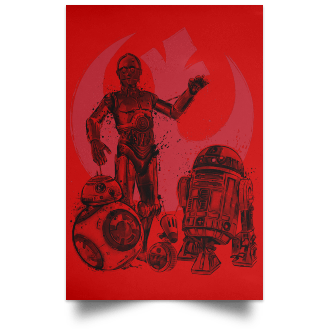 Housewares Red / 12" x 18" The Rise of Droids Portrait Poster