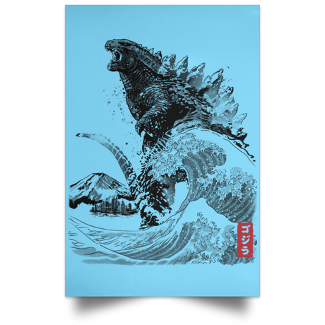 Housewares Columbia Blue / 12" x 18" The Rise of Gojira Portrait Poster