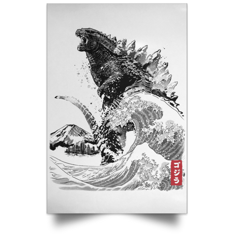 Housewares White / 12" x 18" The Rise of Gojira Portrait Poster