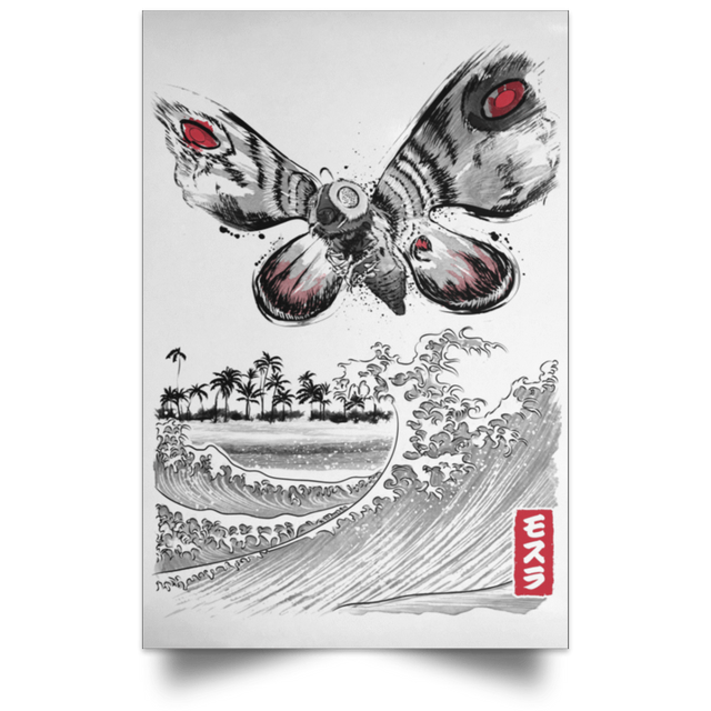 Housewares White / 12" x 18" The Rise of the Giant Moth Portrait Poster