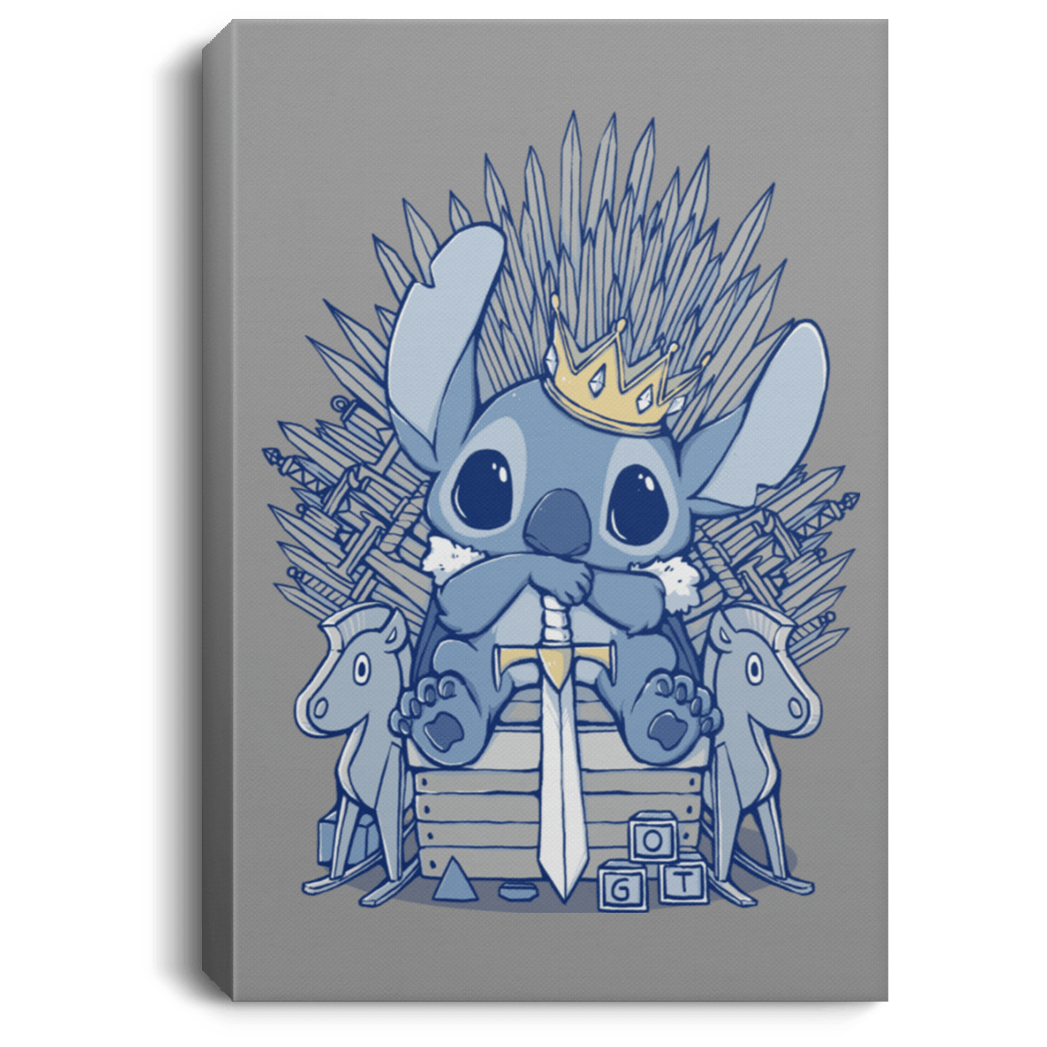 Housewares Gray / 8" x 12" The Throne Premium Portrait Canvas