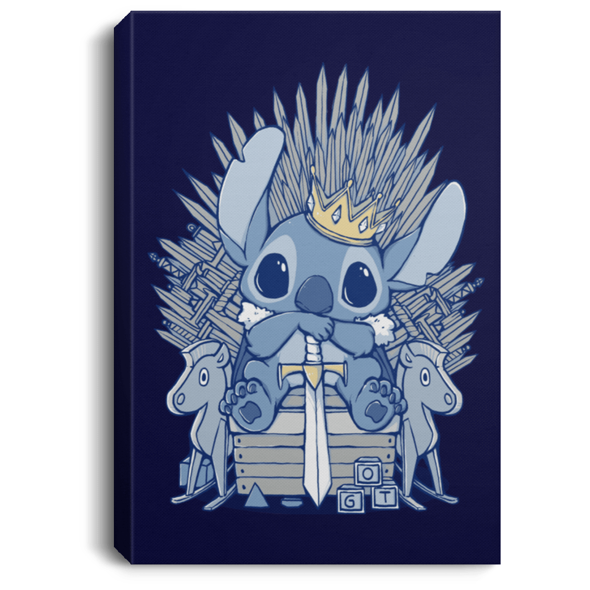 Housewares Navy / 8" x 12" The Throne Premium Portrait Canvas