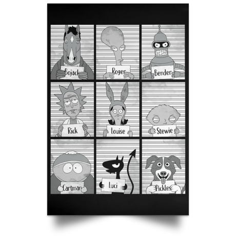 Housewares Black / 12" x 18" The Worst Prisoners Portrait Poster