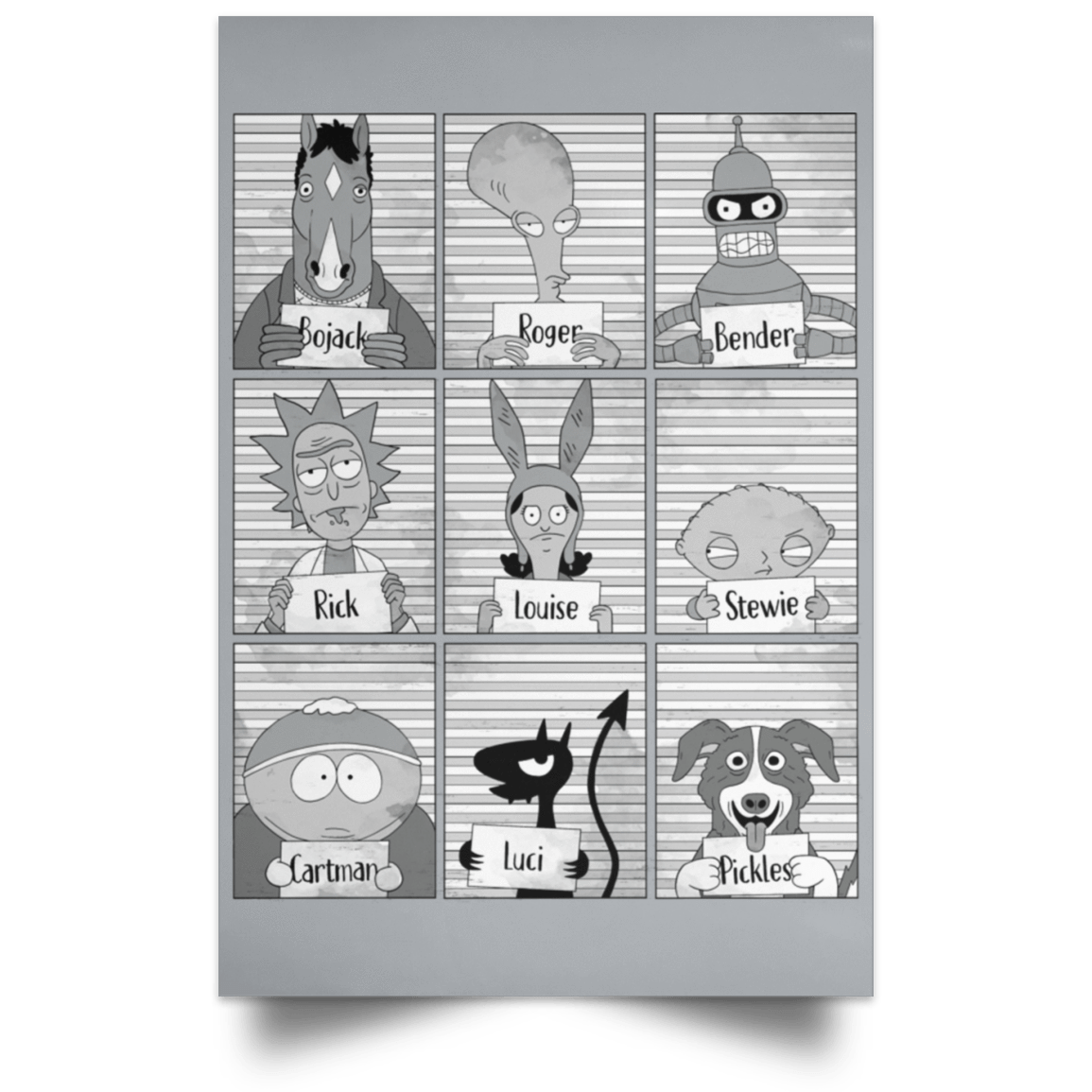 Housewares Grey / 12" x 18" The Worst Prisoners Portrait Poster