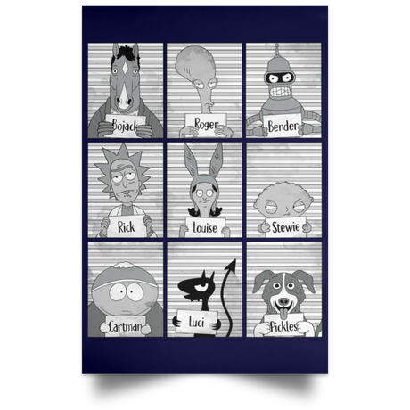 Housewares Navy / 12" x 18" The Worst Prisoners Portrait Poster