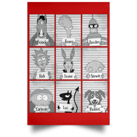 Housewares Red / 12" x 18" The Worst Prisoners Portrait Poster