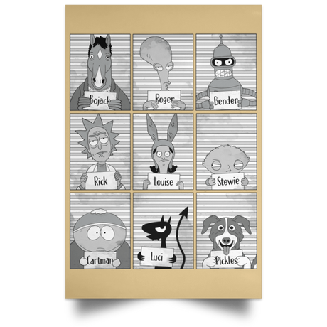 Housewares Tan / 12" x 18" The Worst Prisoners Portrait Poster