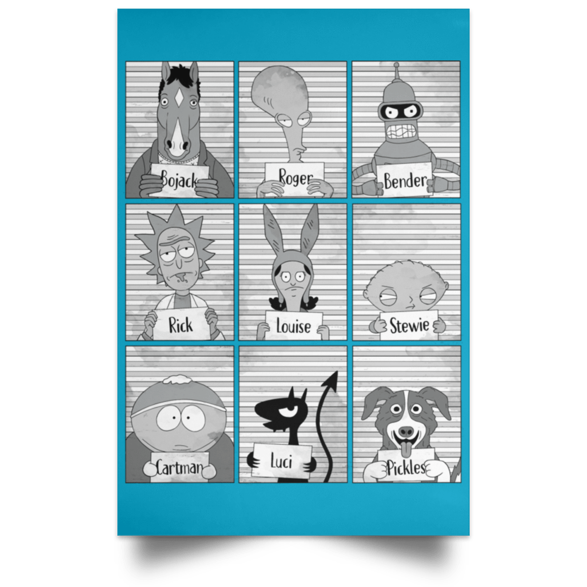 Housewares Turquoise / 12" x 18" The Worst Prisoners Portrait Poster
