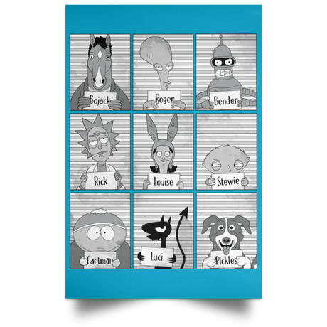 Housewares Turquoise / 12" x 18" The Worst Prisoners Portrait Poster