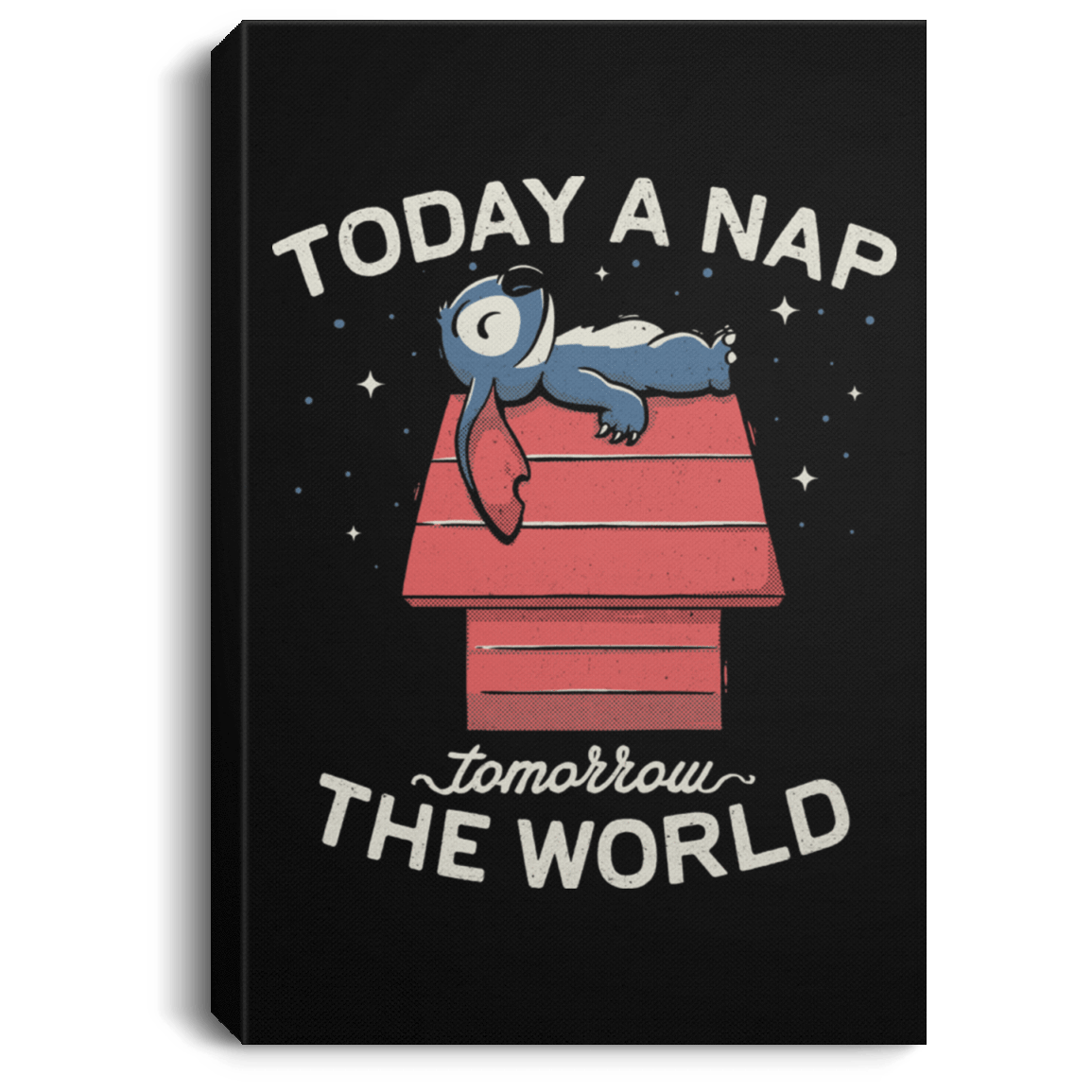 Housewares Black / 8" x 12" Today a Nap Tomorrow the World Premium Portrait Canvas
