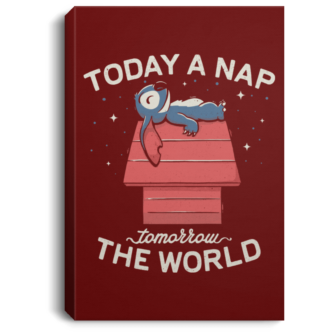 Housewares Maroon / 8" x 12" Today a Nap Tomorrow the World Premium Portrait Canvas