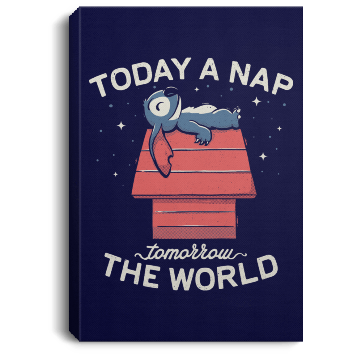 Housewares Navy / 8" x 12" Today a Nap Tomorrow the World Premium Portrait Canvas