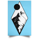 Housewares Columbia Blue / 12" x 18" Top Of The Mountain Ride Portrait Poster