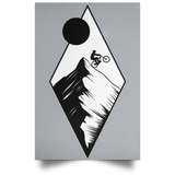 Housewares Grey / 12" x 18" Top Of The Mountain Ride Portrait Poster