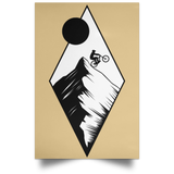 Housewares Tan / 12" x 18" Top Of The Mountain Ride Portrait Poster