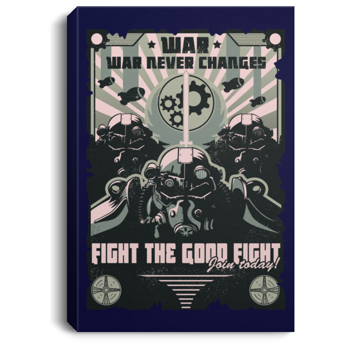 Housewares Navy / 8" x 12" War Never Changes Premium Portrait Canvas