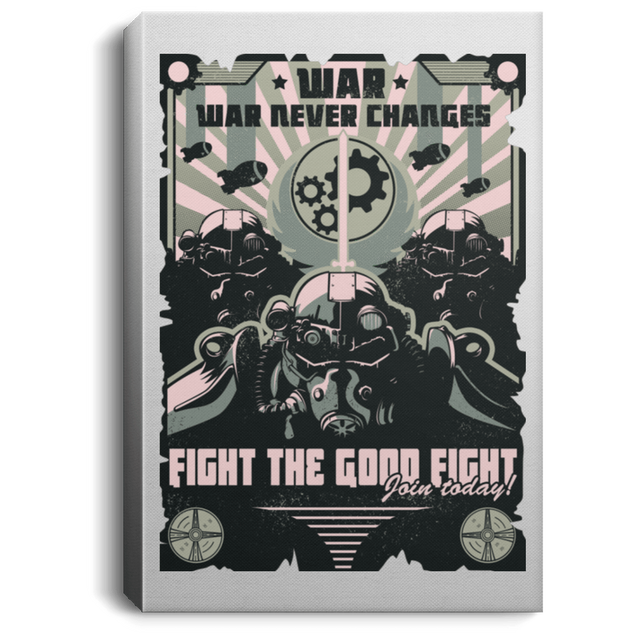 Housewares White / 8" x 12" War Never Changes Premium Portrait Canvas