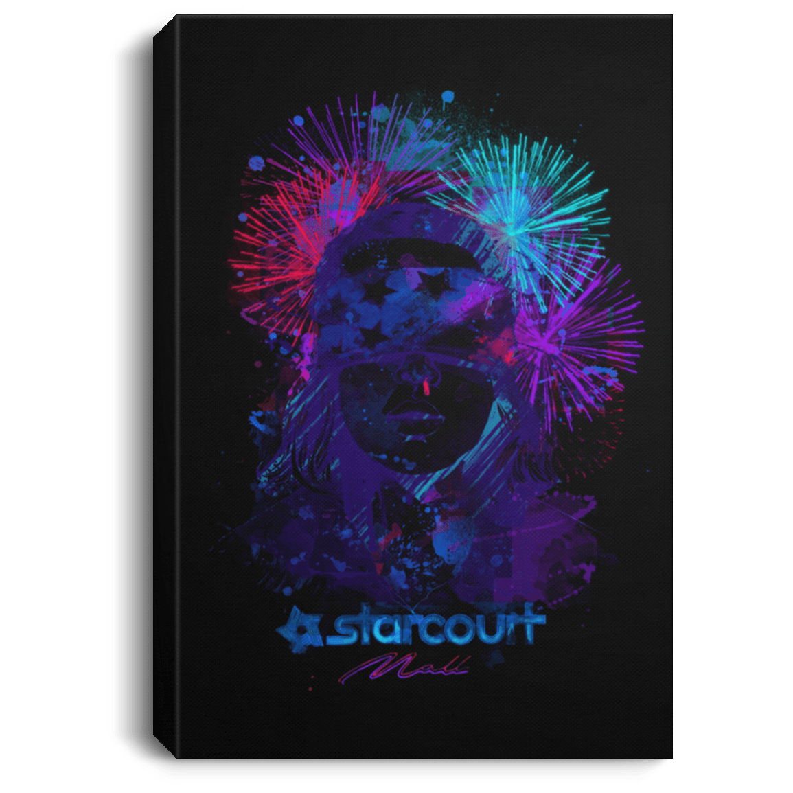 Housewares Black / 8" x 12" Water Color Starcourt Mall Premium Portrait Canvas