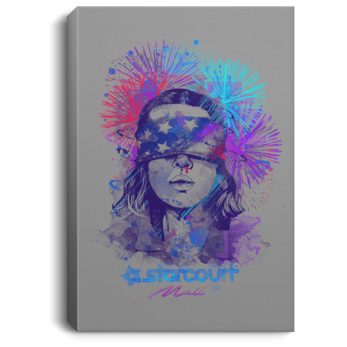 Housewares Gray / 8" x 12" Water Color Starcourt Mall Premium Portrait Canvas